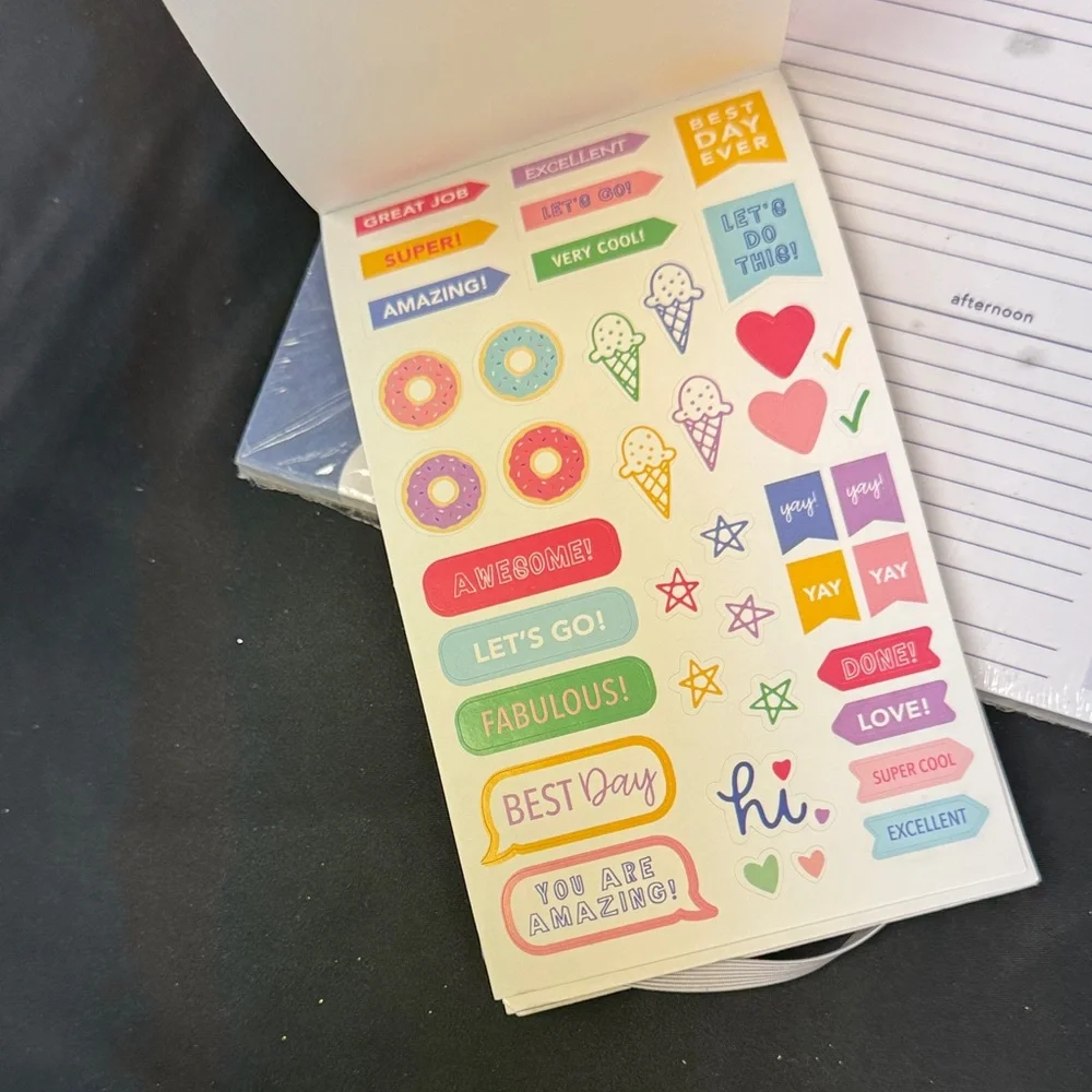 Sticker and Notepad Set with Over 400 Stickers and Caliber Pencil Me In to do